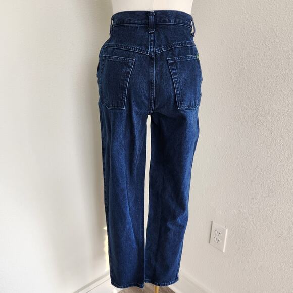 Vintage Northern Reflections Dark Wash High Waisted Mom Jeans Taper Leg Jeans 8 - Picture 6 of 8